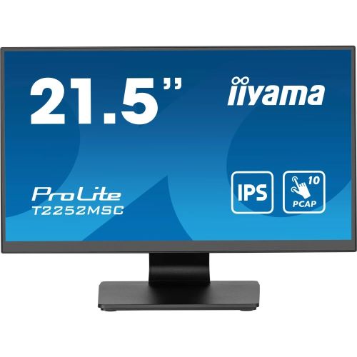 Монитор 21,5 Iiyama T2252MSC-B2 IPS, 1920x1080, 16:9, 60Hz, 5ms, 250cd, 178гр/178гр, HDMI, DP, USB, Touch, черный монитор iiyama t2252msc b2