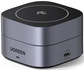 

Зарядное устройство беспроводное UGREEN W702 35316_ магнитное беспроводное 2-в-1 Magnetic Wireless Charger for Iphone&AirPods 15W Qi2. Цвет: серый кос, W702