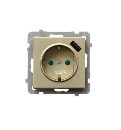 

Розетка Ospel GP-1RSPUSB/m/39, GP-1RSPUSB/m/39