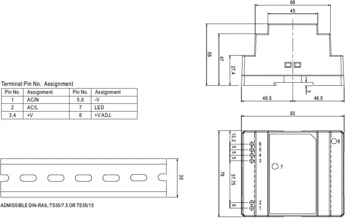 фото Mean Well DR-60-12