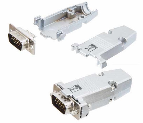 Корпус Kramer CON-HD15/H 99-9001500 VGA разъема D-sub HD15 под пайку кабель vga ningbo cab016 5 vga hd15 m vga hd15 m 5м