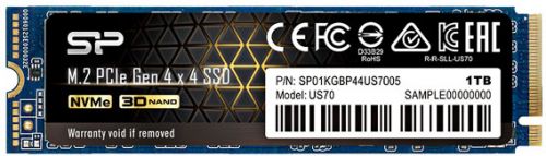 Накопитель SSD M.2 2280 Silicon Power SP01KGBP44US7005 US70 1TB PCIe Gen 4x4 5000/4400 MB/s MTBF 1.7M