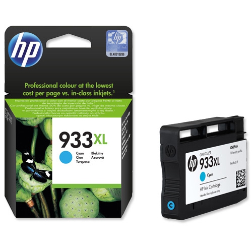 Картридж HP 933XL CN054AE для HP OJ Officejet 6100/6600/6700 голубой (cyan) 825 стр