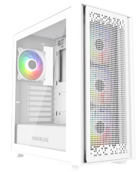 

Корпус ATX Powercase ByteFlow White CBFW-A4 белый, окно из закаленного стекла, ARGB HUB, USB3.0, 2*USB2.0, HD Audio, ByteFlow White