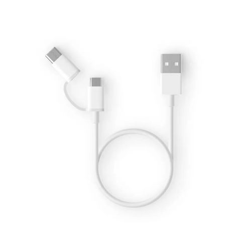 Кабель ZMI AL501 ZMK2AL50CNWH micro USB/Type-C/USB, 1м, белый (400793)