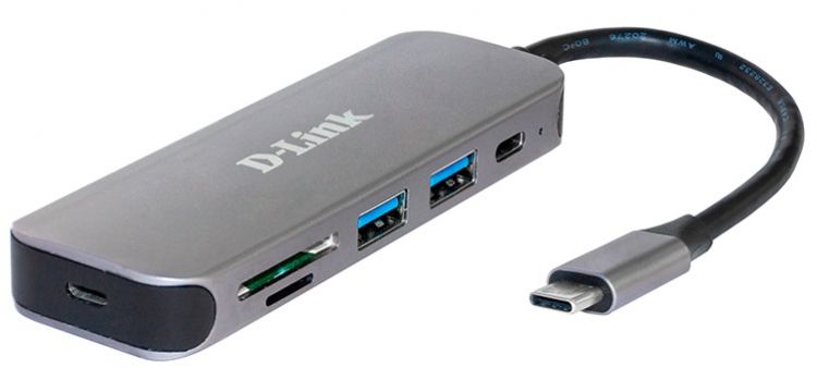

Разветвитель D-link DUB-2325/A2A 2xUSB 3.0, 1xUSB Type-C, слотами для карт SD и microSD и разъемом USB Type-C, DUB-2325/A2A