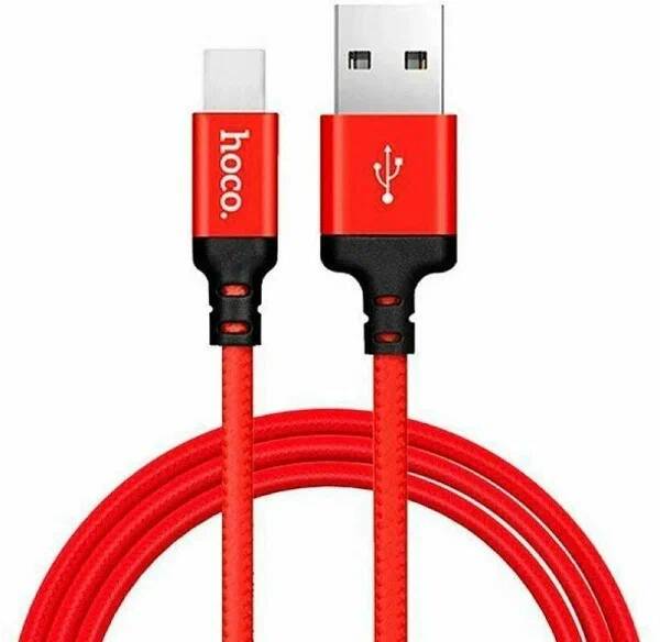 

Кабель интерфейсный USB 2.0 Hoco X14 AM/microBM, черно-красный, 2м, X14