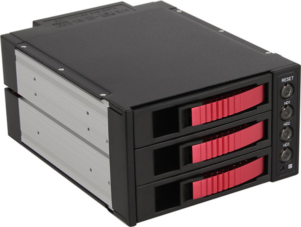 

Корзина Procase A3-203-SATA3-RD 3*SATA3/SAS 6Gb (красный) hotswap aluminium mobie rack module (2x5,25) 1xFAN 80x15mm, A3-203-SATA3-RD