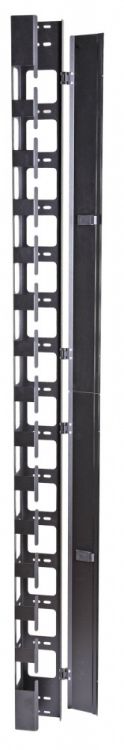 цена Кабельный организатор Eurolan 60A-18-33-01-31BL с крышкой, 33U, серия S3000 (2 шт), для шкафов шириной 800 мм