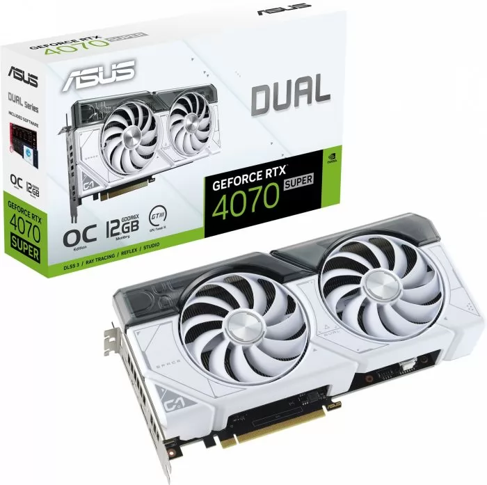 ASUS Dual GeForce RTX 4070 SUPER White OC Edition 12GB GDDR6X