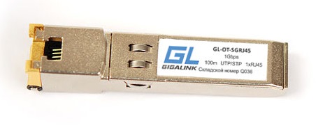 Модуль SFP GIGALINK GL-OT-SGRJ45 1Гбит/c, UTP, RJ45, до 100 м (GL-712) цена и фото