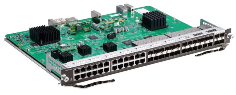 Модуль QTECH QSW-M7600-24GT24SFP4XS-EB линейных входов с 24 медными портами Ethernet (RJ45), 24 оптоволоконными портами Ethernet 1000 Мбит/с (SFP), 4