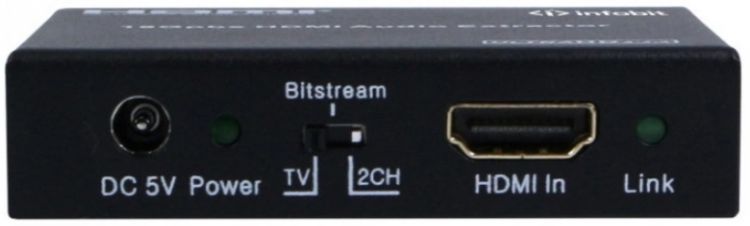 

Деэмбеддер Infobit iTrans AD01 HDMI 4K60 HDCP 2.2, RCA и оптический выход, iTrans AD01