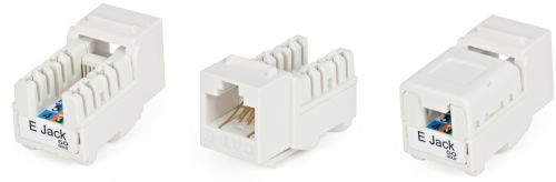 Вставка Keystone RJ45 UTP Hyperline KJE-8P8C-C6-90-RD