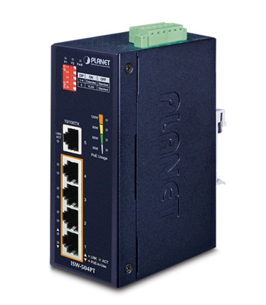 

Коммутатор PoE Planet ISW-504PT промышленный, IP30 5-Port FE/TP (-40 to 75 C), ISW-504PT