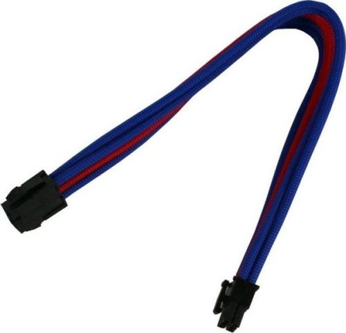 Удлинитель Nanoxia NX6PV3EBR 6-pin PCI-E, 30см, индивидуальная оплетка, красный/синий