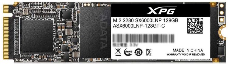 

Накопитель SSD M.2 2280 ADATA ASX6000LNP-128GT-C XPG SX6000 Lite 128GB TLC PCIe Gen3x4 1800/600MB/s IOPS 100K/130K MTBF 1.8M, ASX6000LNP-128GT-C