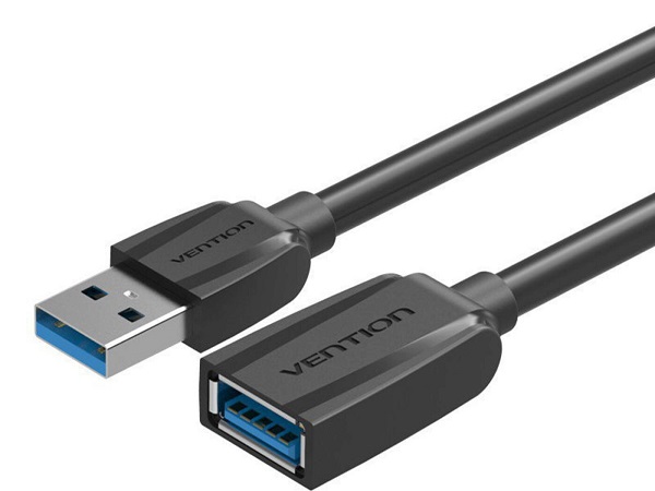 

Кабель интерфейсный USB 3.0 удлинитель Vention VAS-A45-B300 AM/AF - 3м Black Edition, VAS-A45-B300