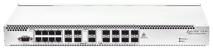 Терминал ELTEX LTE-8X OLT, 8 портов SFP-xPON, 4 комбопорта 10/100/1000, 2 порта SFP+(10G), встроенный коммутатор L2+, RSSI 1 25g 2 5g xpon stick sfp onu с разъемом mac sc 1310nm 1490nm ddm pon module ont 20km модем olt onu mac xpon epon gpon