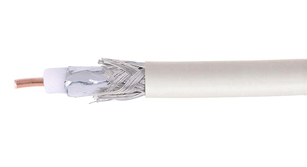 Кабель коаксиальный RG 6 Cablexpert RG-6U-CU-1 75 Ом, 64%, 0,8 мм, медь, белый, 100 м кабель коаксиальный itk generica cc3 r6f1 111 100 g rg 6 sf utp общий экран в оплётке 75om pvc внутренний 100м белый