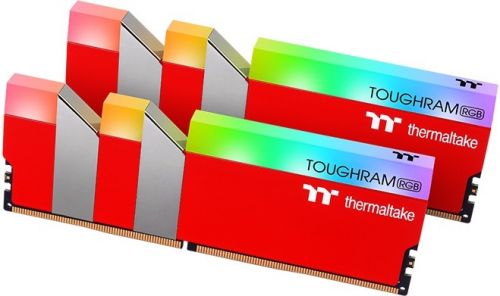 Модуль памяти DDR4 16GB (2*8GB) Thermaltake RG25D408GX2-3600C18A TOUGHRAM RGB red PC4-28800 3600MHz