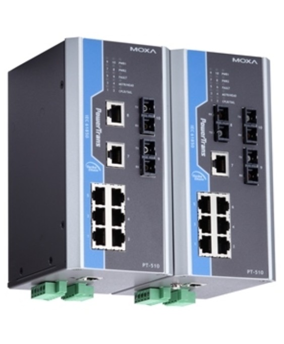 

Коммутатор управляемый MOXA PT-510-MM-SC-24 DIN-Rail switch, 8 x10/100BaseT(X), 2 x 100BaseFX MM, SC connectors, 1 power su, PT-510-MM-SC-24