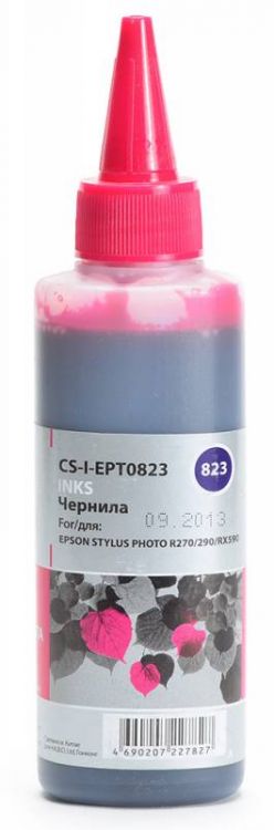 

Чернила для заправки Cactus CS-I-EPT0823 пурпурный (100мл) Epson Stylus Photo R270/290/RX59, CS-I-EPT0823