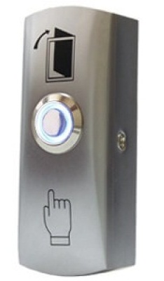 Кнопка Tantos TS-CLICK light выхода накладная, металлическая, с подсветкой