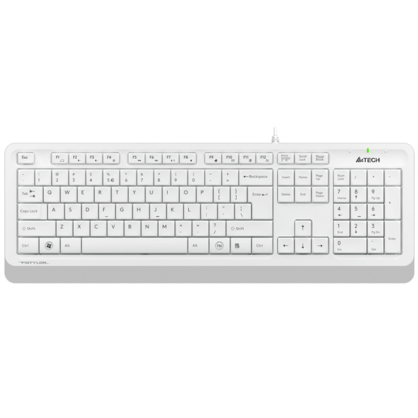 Клавиатура A4Tech FK10 WHITE бело-серая, USB (1147536)