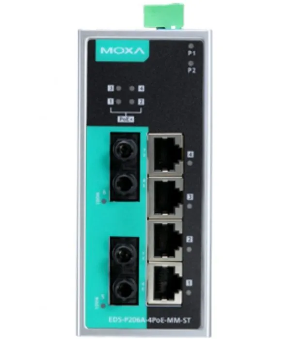 MOXA EDS-P206A-4PoE-MM-ST-T