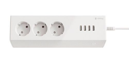 Сетевой фильтр Sibling Powerswitch-PS3U 3 гнезда, 4*USB, белый