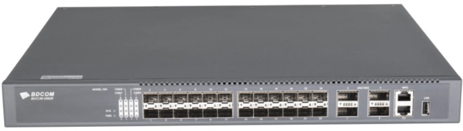 

Коммутатор управляемый BDCom S5828 24*10GE/GE SFP+ ports, 4*100GE/40GE QSFP28 ports (can expand to 4*10GE ports); 2*power slots with 2*hot-swap AC220V, S5828