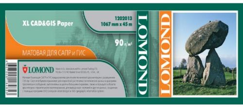 Бумага Lomond 1202013 XL CAD&GIS Paper – матовая бумага для САПР и ГИС, ролик 1067мм*45 м, 90 г/м2