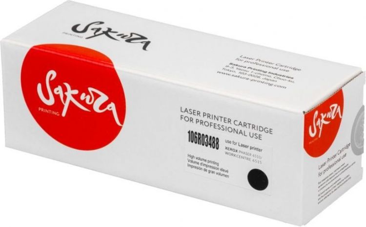 

Картридж Sakura SA106R03488 для Xerox Phaser, WC, черный, 5500 к., SA106R03488