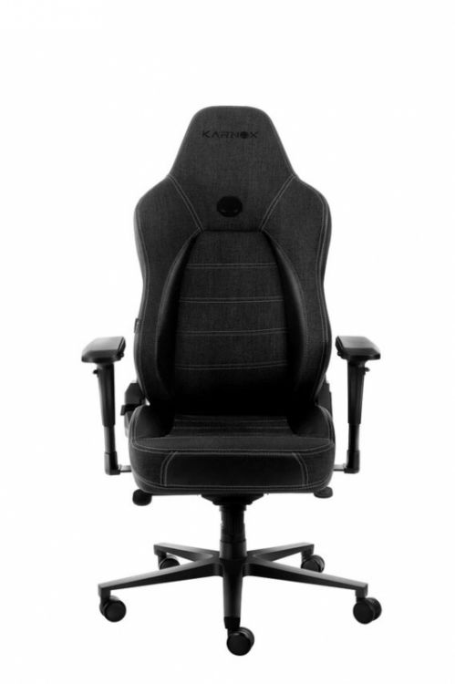 

Кресло игровое KARNOX DEFENDER DR темно-серое, ткань, экокожа, поясничная поддержка, металлическая креставина, до 180кг, DEFENDER DR