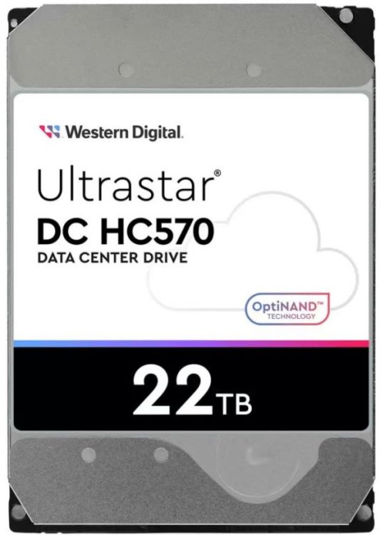 Жесткий диск 22TB SATA 6Gb/s Western Digital WUH722222ALE6L4 Ultrastar DC HС570 3.5", 7200rpm, 512MB, (0F48155)