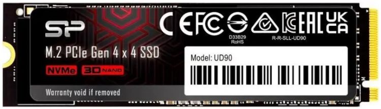 

Накопитель SSD M.2 2280 Silicon Power SP04KGBP44UD9005 4TB UD90, PCI-E 4x4, [R/W -5000/4500 MB/s], SP04KGBP44UD9005