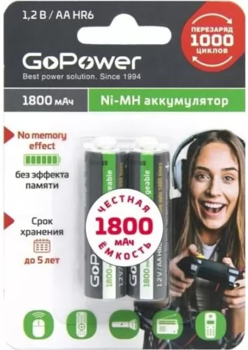 GoPower HR6 AA BL2