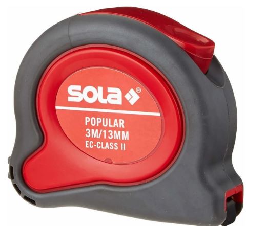 

Рулетка SOLA 50024201 Popular PP 3 м, 13 мм, II класс точности, 50024201