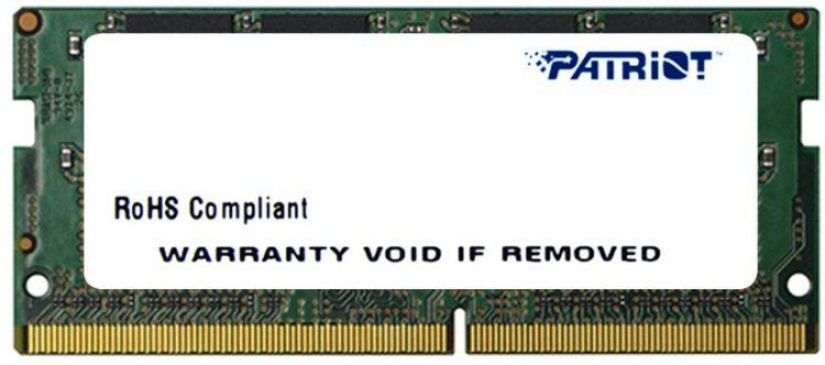 Модуль памяти SODIMM DDR4 16GB Patriot PSD416G240081S Signature PC4-19200 2400MHz CL17 260-pin 1.2V RTL - фото 1