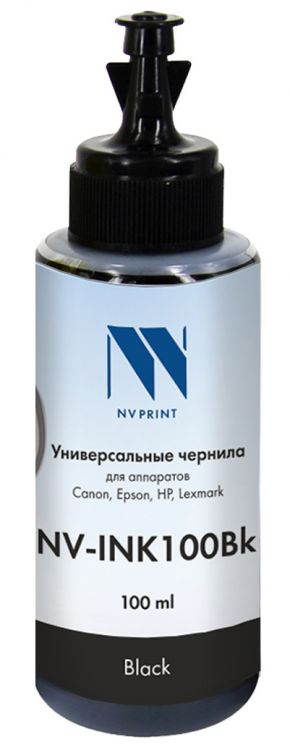 цена Чернила NVP NV-INK100Bk Black универсальные на водной основе для аппаратов Epson (100 ml)