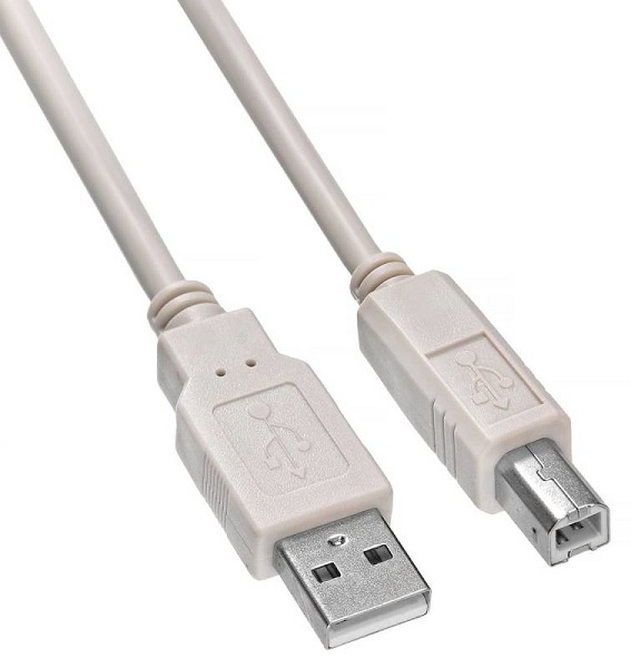 

Кабель интерфейсный USB 2.0 Buro USB2.0-AM/BM 1.8м серый, USB2.0-AM/BM