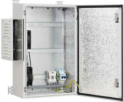 Шкаф NSGate NSB-3860C4 B386C4F0 380x600x210 комплект [1, 4, 5], с охладителем TC-200-AC: Cover_AC_S0, цвет серый