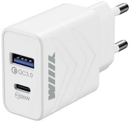 Зарядное устройство сетевое Wiiix UNN-4-2-03-QCPD 20W 3A (PD+QC) белый сетевое зарядное устройство wiiix unn 1 2 01 2 4a универсальное белый