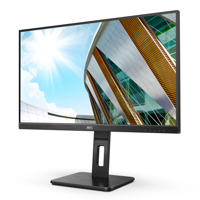 Монитор 27" AOC Q27P2CA 2560x1440, 4 мс, 300 кд/м², 1000:1, 178°/178°, QHD, 2*HDMI, DisplayPort, 4*USB, audio, колонки, чёрный