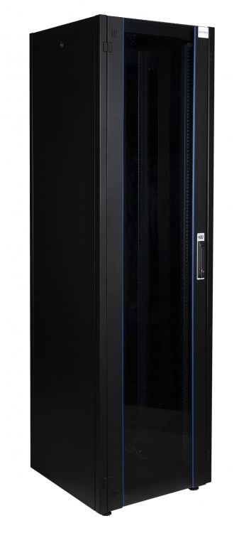 

Шкаф напольный 19", 22U Datarex DR-700111 телекоммуникационный 600х800, передняя дверь стекло, задняя стенка сплошная, металл, черный, DR-700111