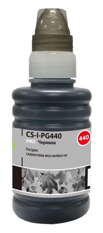 

Чернила для заправки Cactus CS-I-PG440 черный (100мл) Canon Pixma MG2140/MG3140, CS-I-PG440