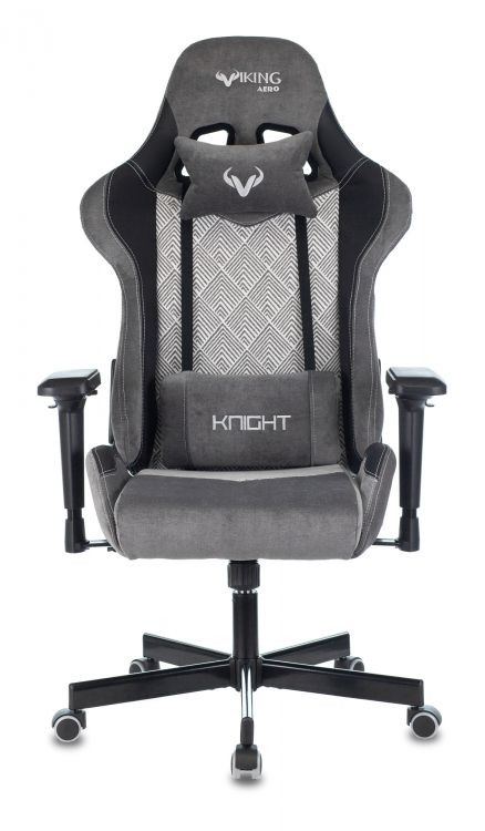 

Кресло игровое Бюрократ VIKING 7 KNIGHT GR цвет серый Loft ромбик, текстиль/эко.кожа, с подголов., крестовина металл, VIKING 7 KNIGHT GR