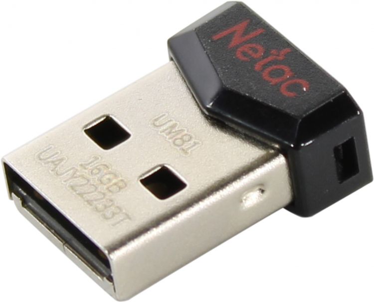 

Накопитель USB 2.0 16GB Netac NT03UM81N-016G-20BK чёрный, NT03UM81N-016G-20BK