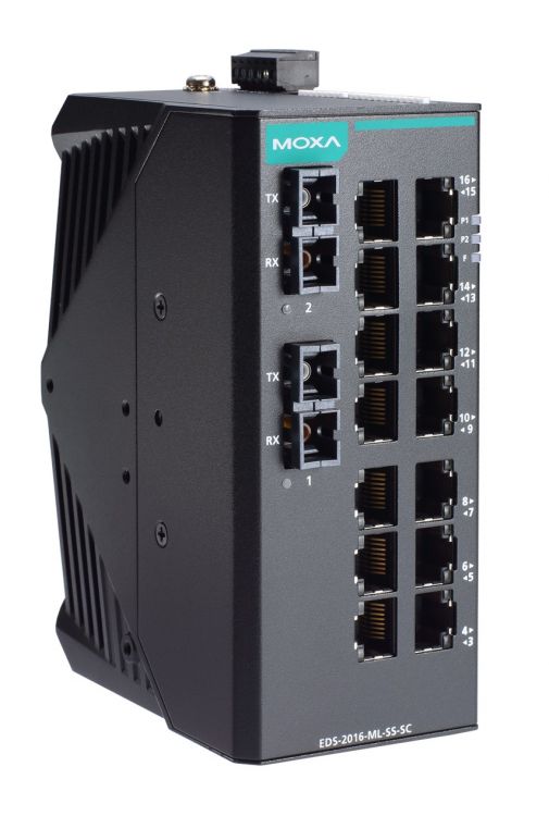 

Коммутатор MOXA EDS-2016-ML-SS-SC Unmanaged Ethernet switch with 14 10/100BaseT(X) ports, 2 100BaseFX single-mode ports with SC connectors, EDS-2016-ML-SS-SC